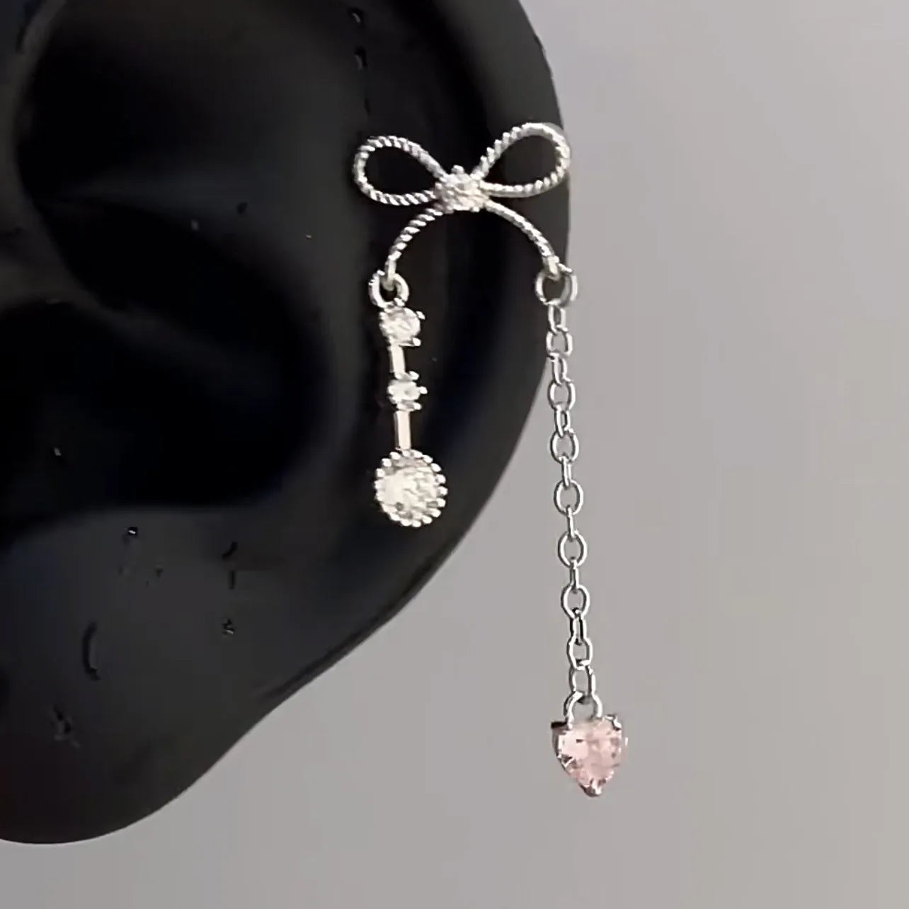 Sweet Heart Fork and Spoon Cartilage Stud