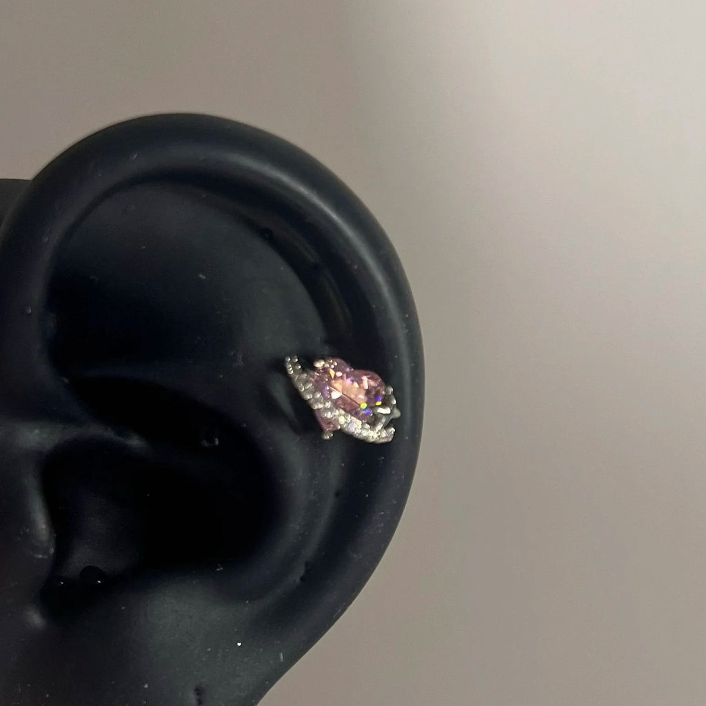 Angel Wing Zircon Stud Earrings