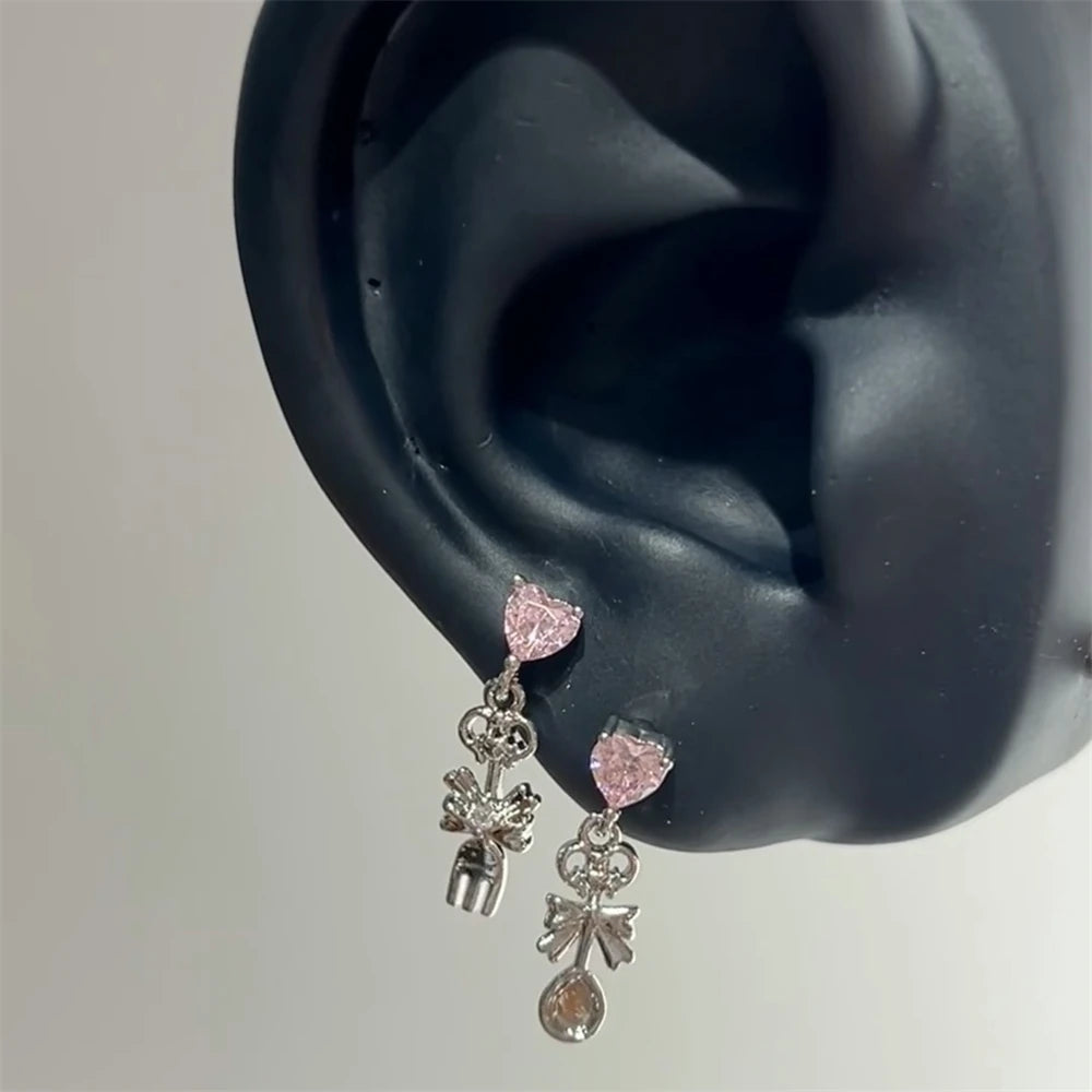 Sweet Heart Fork and Spoon Cartilage Stud