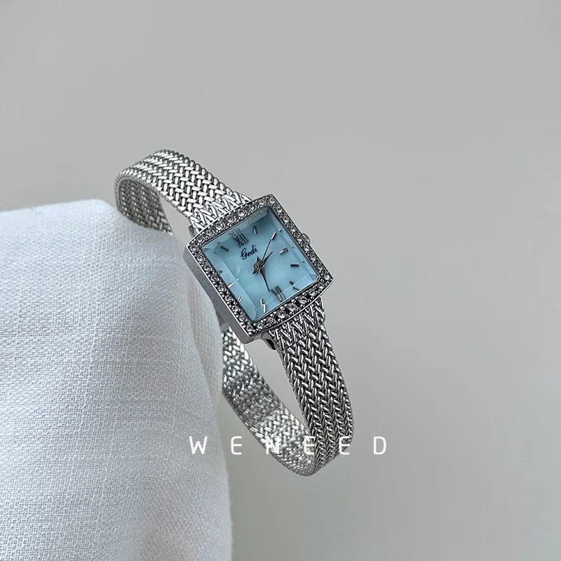 Womens Bracelet Watch, Square Dial Quartz Watch