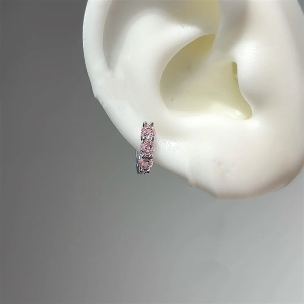 Star Tassel Stud Earrings in Stainless Steel + CZ