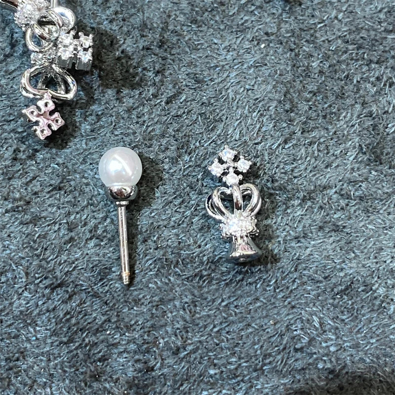 Crown Pearl Cartilage Spiral Earring