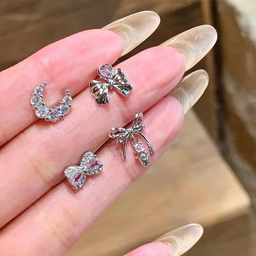 Pink Ballet Shoe Cartilage Stud Earring in Stainless Steel