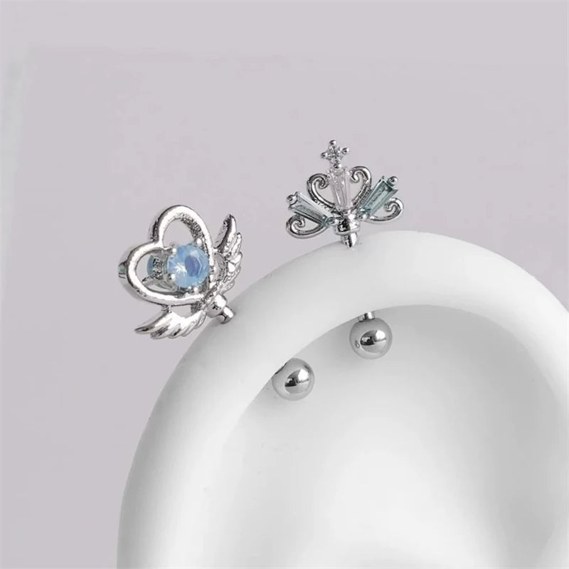 Cupid Heart Wing Cartilage Stud