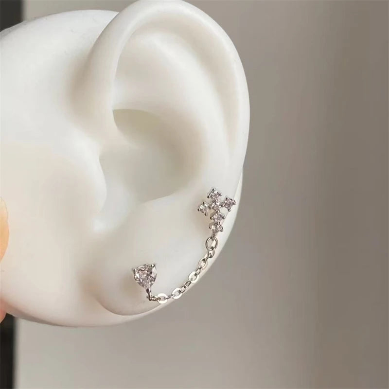 Pink Ballet Shoe Cartilage Stud Earring in Stainless Steel