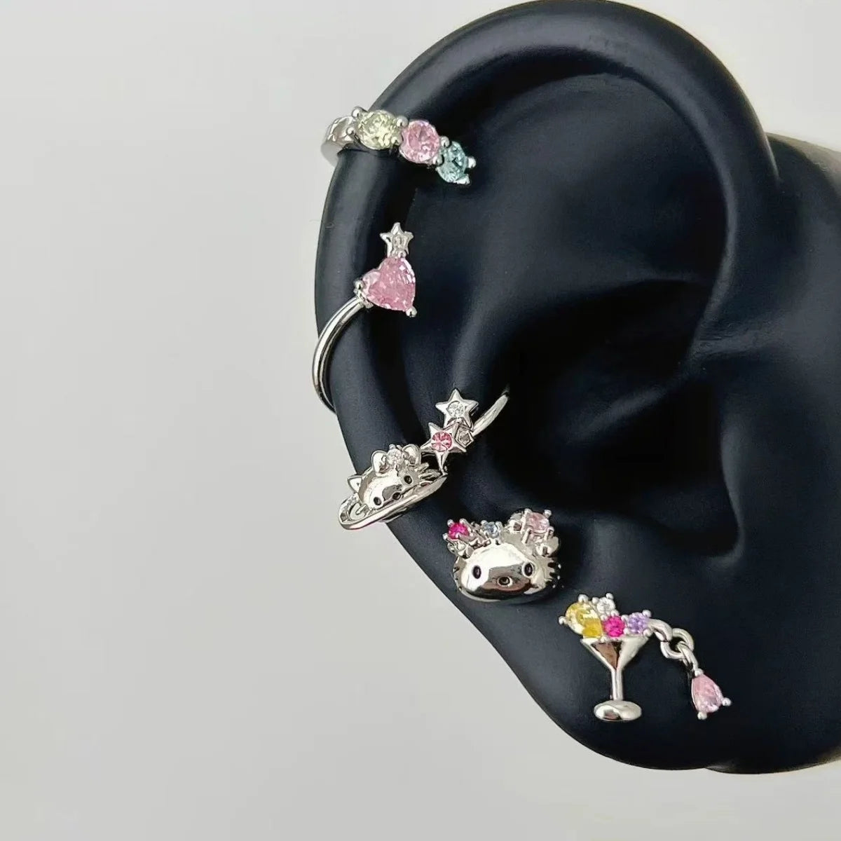 Dainty Stainless Steel Cat Stud Earrings