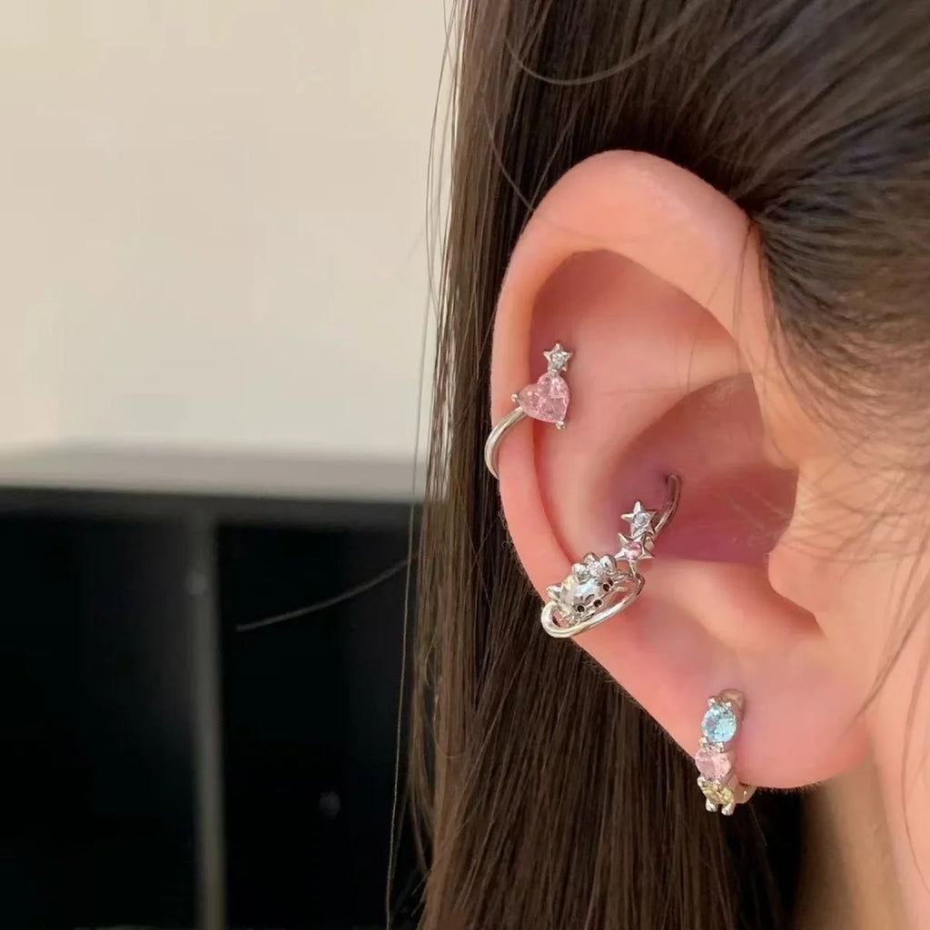 Dainty Stainless Steel Cat Stud Earrings