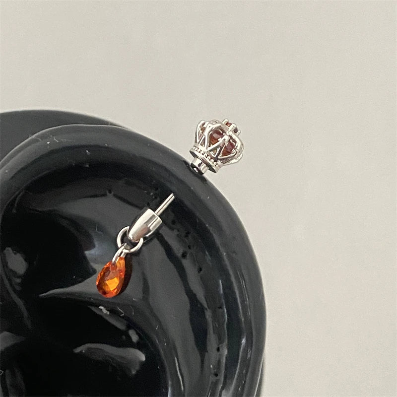 Crown Pearl Cartilage Spiral Earring