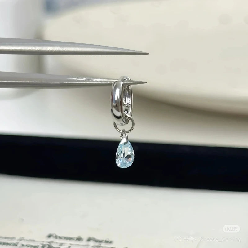 Crown Pearl Stainless Steel Cartilage Earring