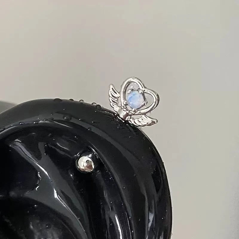 Sweet Heart Arrow Stainless Steel Stud Earrings